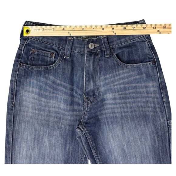 U.S. Polo Assn. Boys Jeans Slim Straight Embroidered Logo Size 12 Blue Denim Y2K - Picture 6 of 9